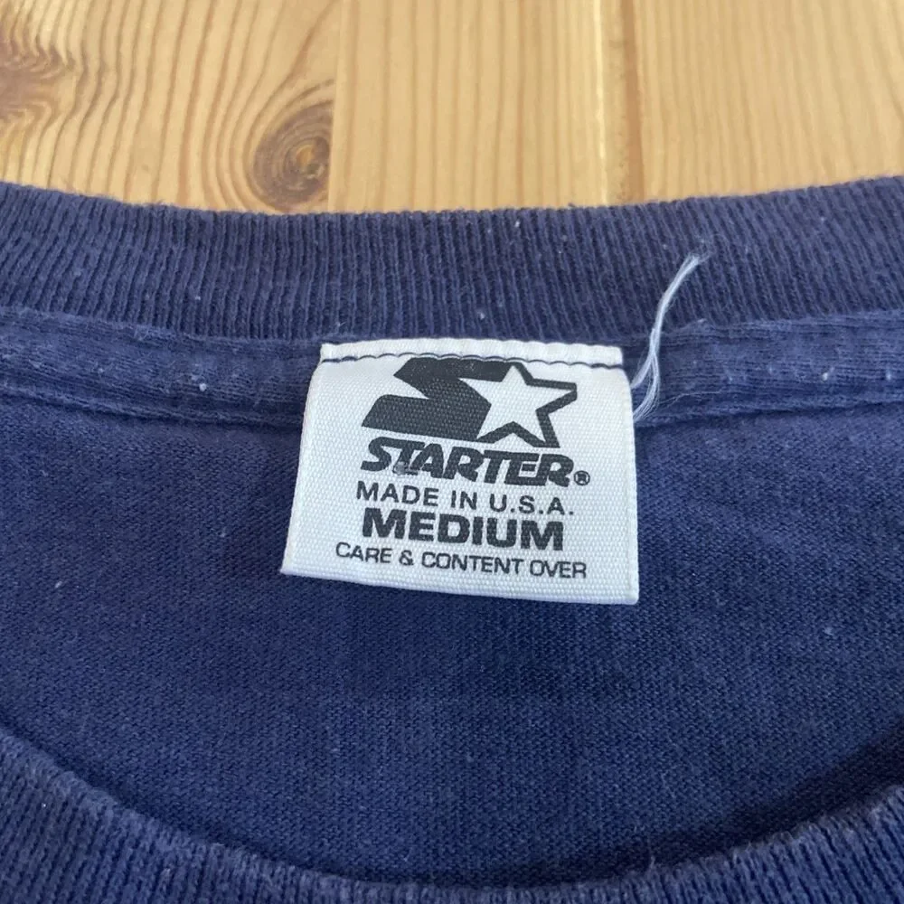 Vintage Starter Dallas Cowboys NFL Size Medium Blue Shirt